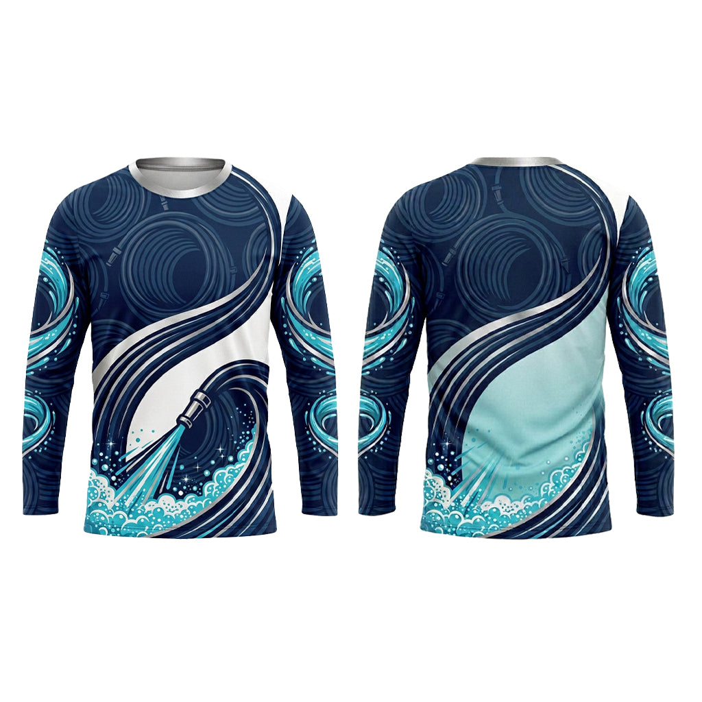 Custom Water Ribbon Crew Pressure Washing Shirt