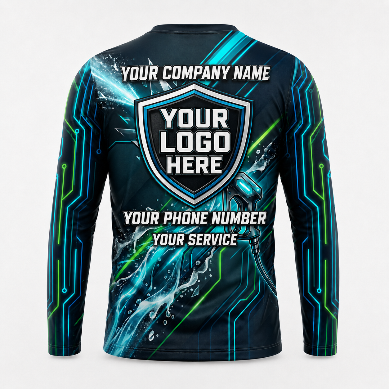 Custom Bleach-Resistant Pressure Washing Uniform Shirt 177