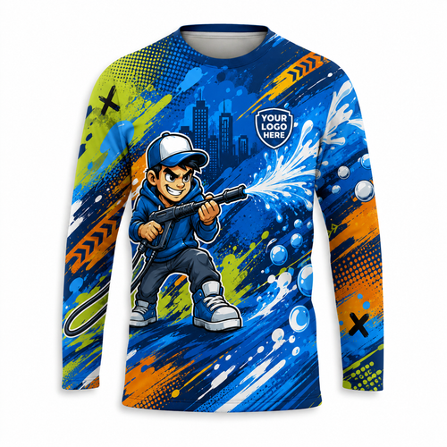 Custom Bleach-Resistant Pressure Washing Uniform Shirt 176