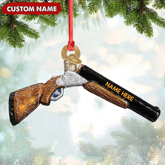 MollyTee Personalized Shotgun Christmas Ornament - Custom Name Gift for Hunters & Outdoorsmen - image 1