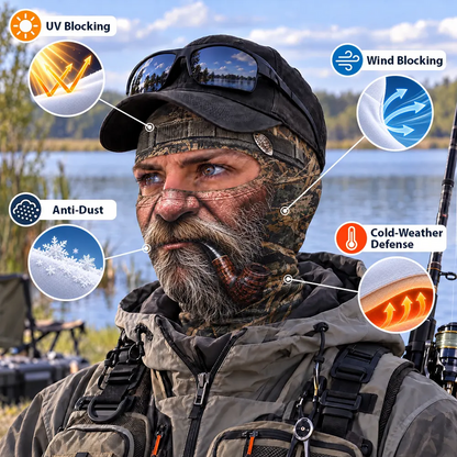 MollyTee Old Fisherman Pipe Funny Face Balaclava Face Mask
