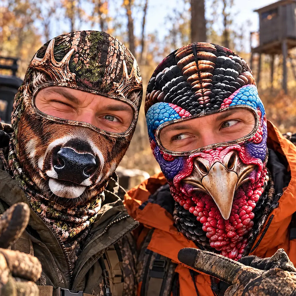 MollyTee Funny Realistic Turkey Head Balaclava Face Mask
