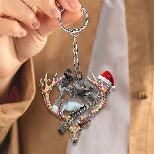 MollyTee Personalized Hunting Aclyric Christmas Ornament Custom Photo Deer Antler Gift for Hunters - image 2