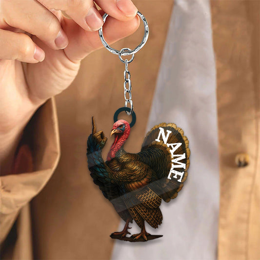 MollyTee Personalized Funny Turkey Acrylic Ornament - Hilarious Christmas Decoration for Hunters - image 1
