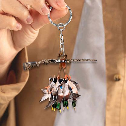 MollyTee Custom Name Duck Hunting Christmas Ornament - image 1