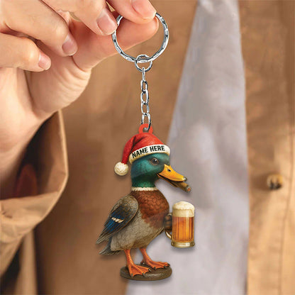 MollyTee Personalized Mallard Duck Christmas Acrylic Ornament Custom Name Holiday Decor for Hunters & Nature Lovers - image 1