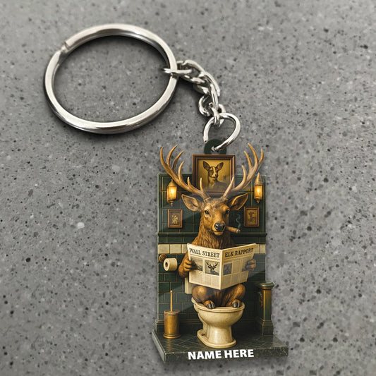 MollyTee Personalized Acrylic Deer Bathroom Christmas Ornament - Funny Personalized Holiday Decor for Hunters & Wildlife Lovers - image 2
