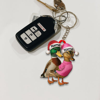 MollyTee Custom Funny Duck Couple Christmas Ornament - Personalized Names, Custom Gift for Couples & Animal Lovers - image 4