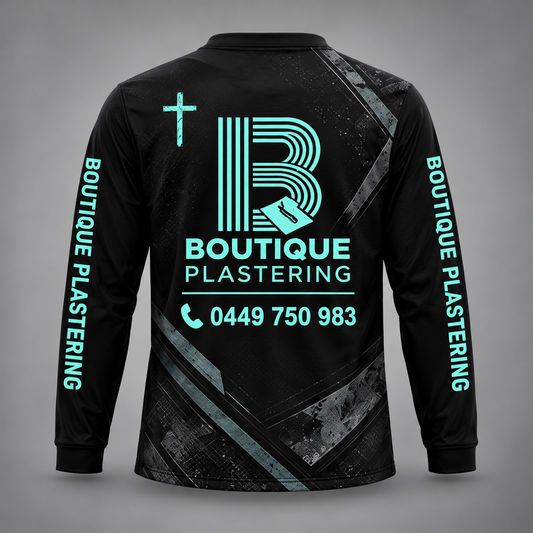 Custom Construction & Plastering Business Logos & The cross Black Version