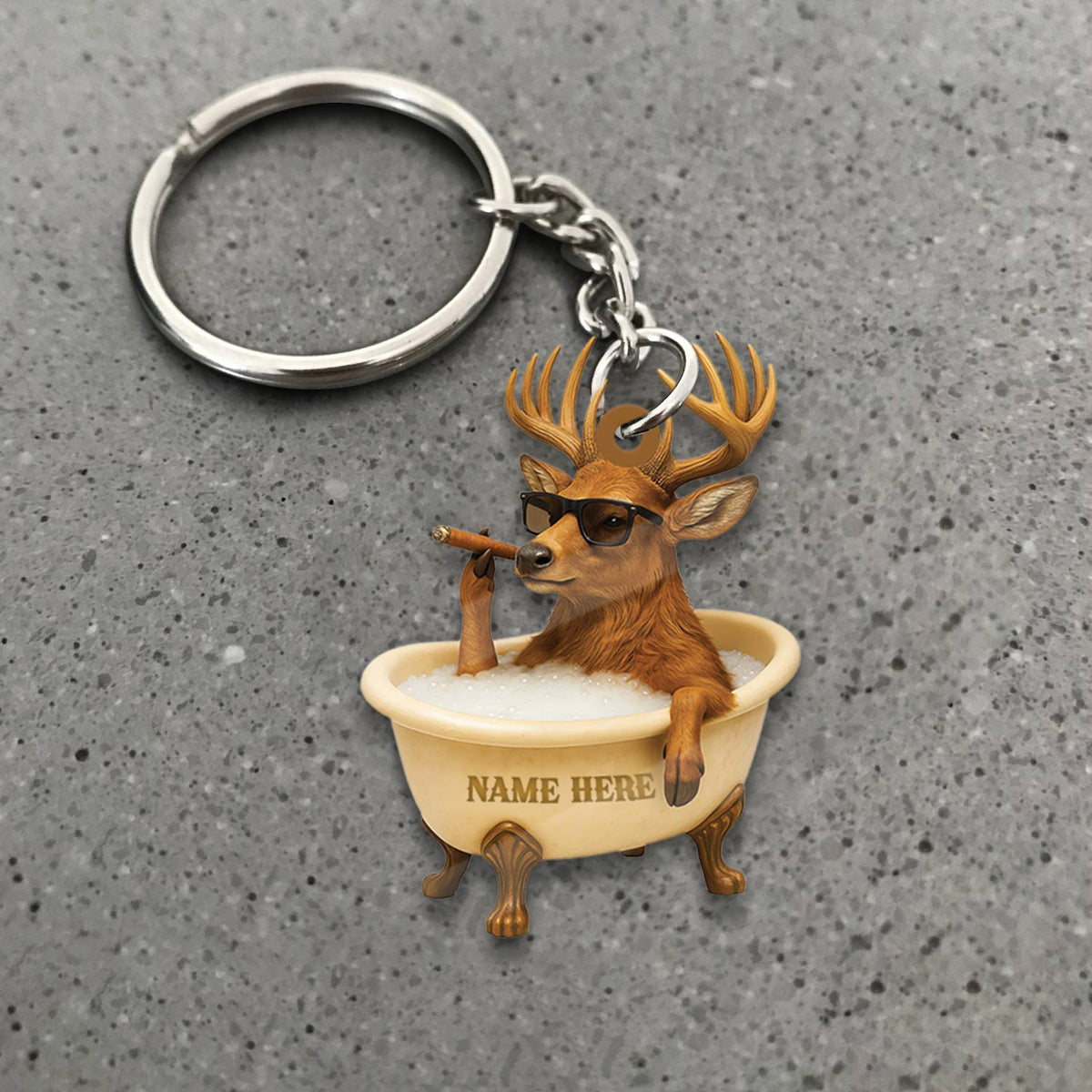 MollyTee Personalized Funny Deer Bathtub Ornament, Cool Buck Relaxing Christmas Decor, Unique Gag Gift for Hunters and Men - image 2