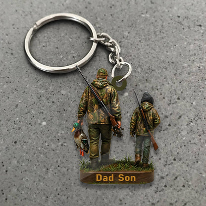 MollyTee Personalized Duck Hunting Ornament for Dad and Son, Father & Son Camo Hunting Decoration, Duck Hunter Gift for Outdoor Lovers - image 1