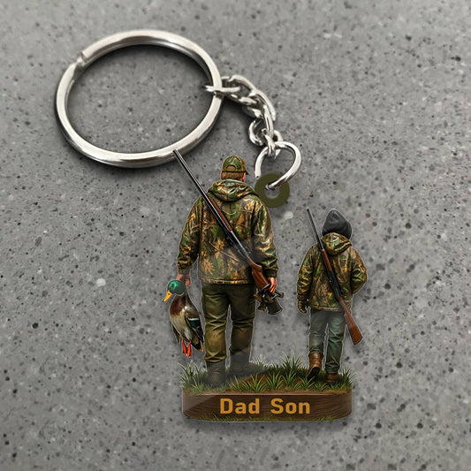 MollyTee Personalized Duck Hunting Ornament for Dad and Son, Father & Son Camo Hunting Decoration, Duck Hunter Gift for Outdoor Lovers - image 1