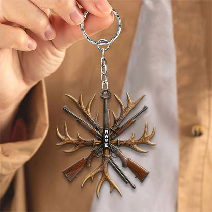 MollyTee Custom Name Hunting Ornament, Antlers and Rifles Christmas Decor for Hunters - image 7