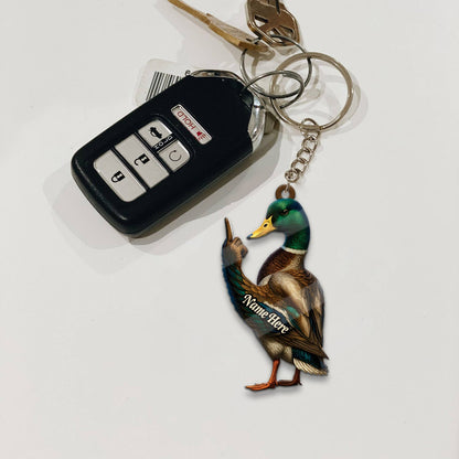 MollyTee Personalized Funny Duck Fukin' Finger Hunting Acrylic Christmas Ornament Custom Gift for Hunters - image 7
