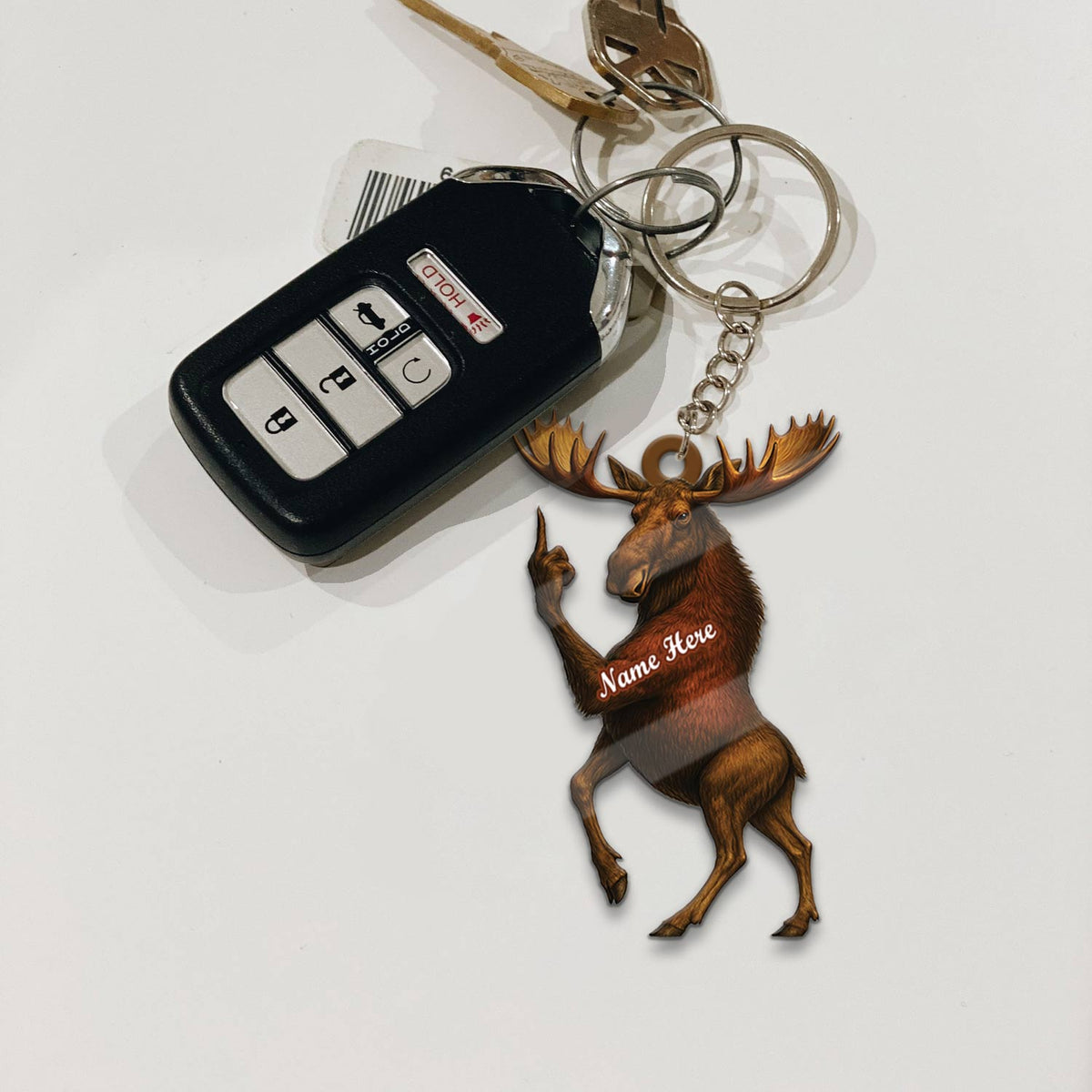 MollyTee Personalized Funny Moose Acrylic Christmas Ornament And Keychain- Custom Decoration Holiday Gift for Hunters 2D Flat - image 7