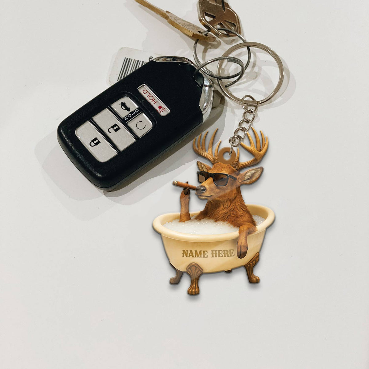 MollyTee Personalized Funny Deer Bathtub Ornament, Cool Buck Relaxing Christmas Decor, Unique Gag Gift for Hunters and Men - image 3