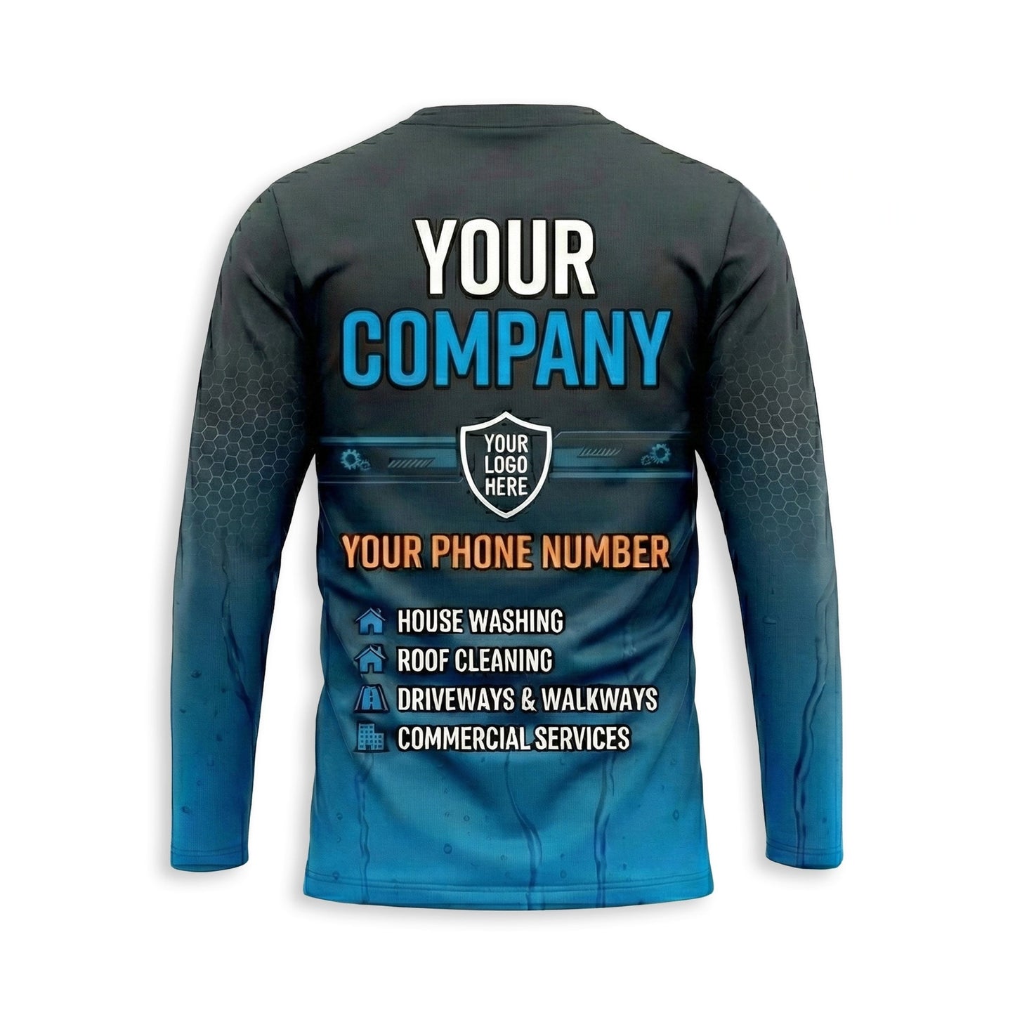 Custom Bleach-Resistant Pressure Washing Uniform Shirt 106