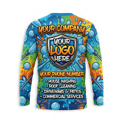 Custom Bleach-Resistant Pressure Washing Uniform Shirt 123