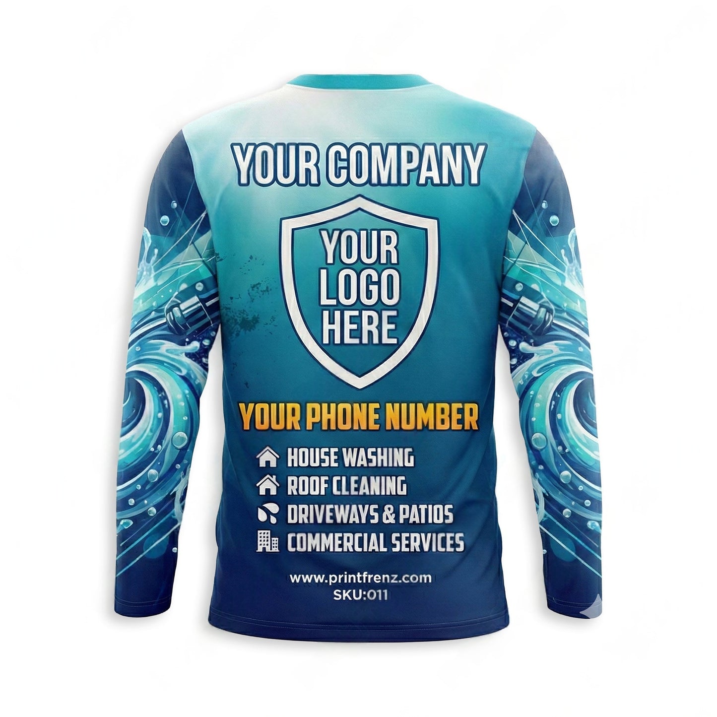 Custom Bleach-Resistant Pressure Washing Uniform Shirt 112