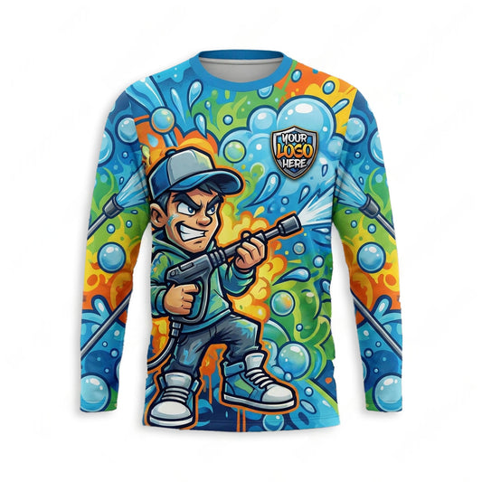 Custom Bleach-Resistant Pressure Washing Uniform Shirt 123
