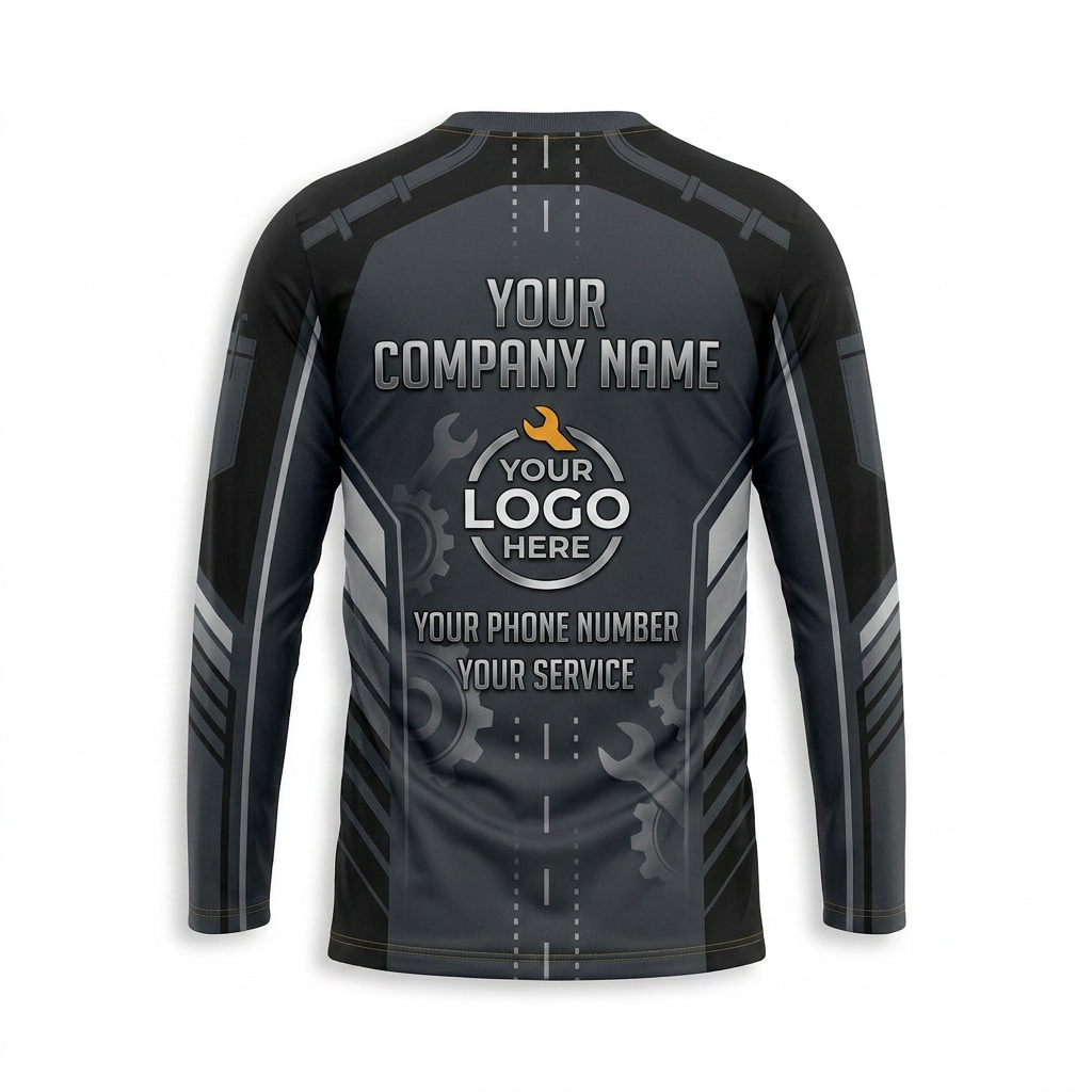 Custom Automotive Work Uniform Shirt 001 - Back