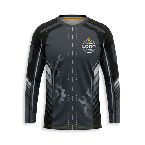 Custom Automotive Work Uniform Shirt 001 - Front