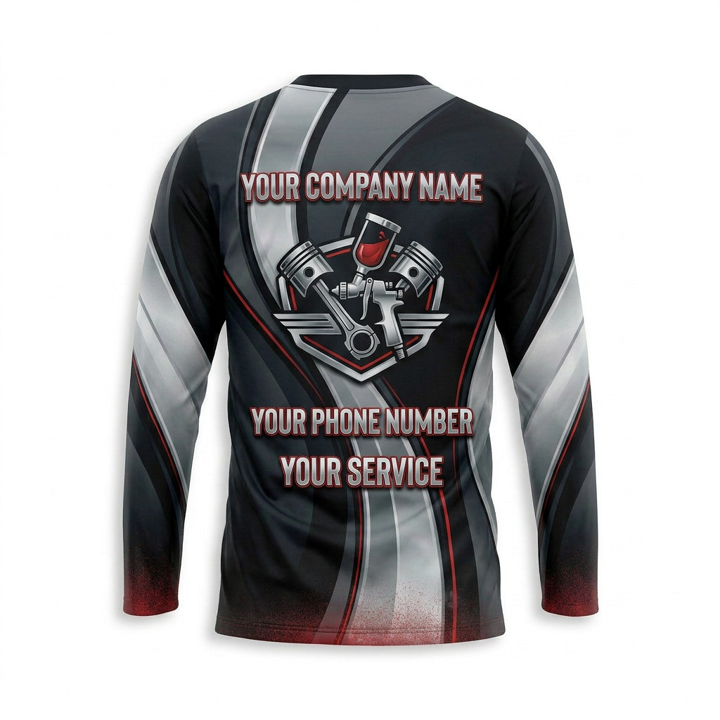 Custom Automotive Work Uniform Shirt 002 - Front