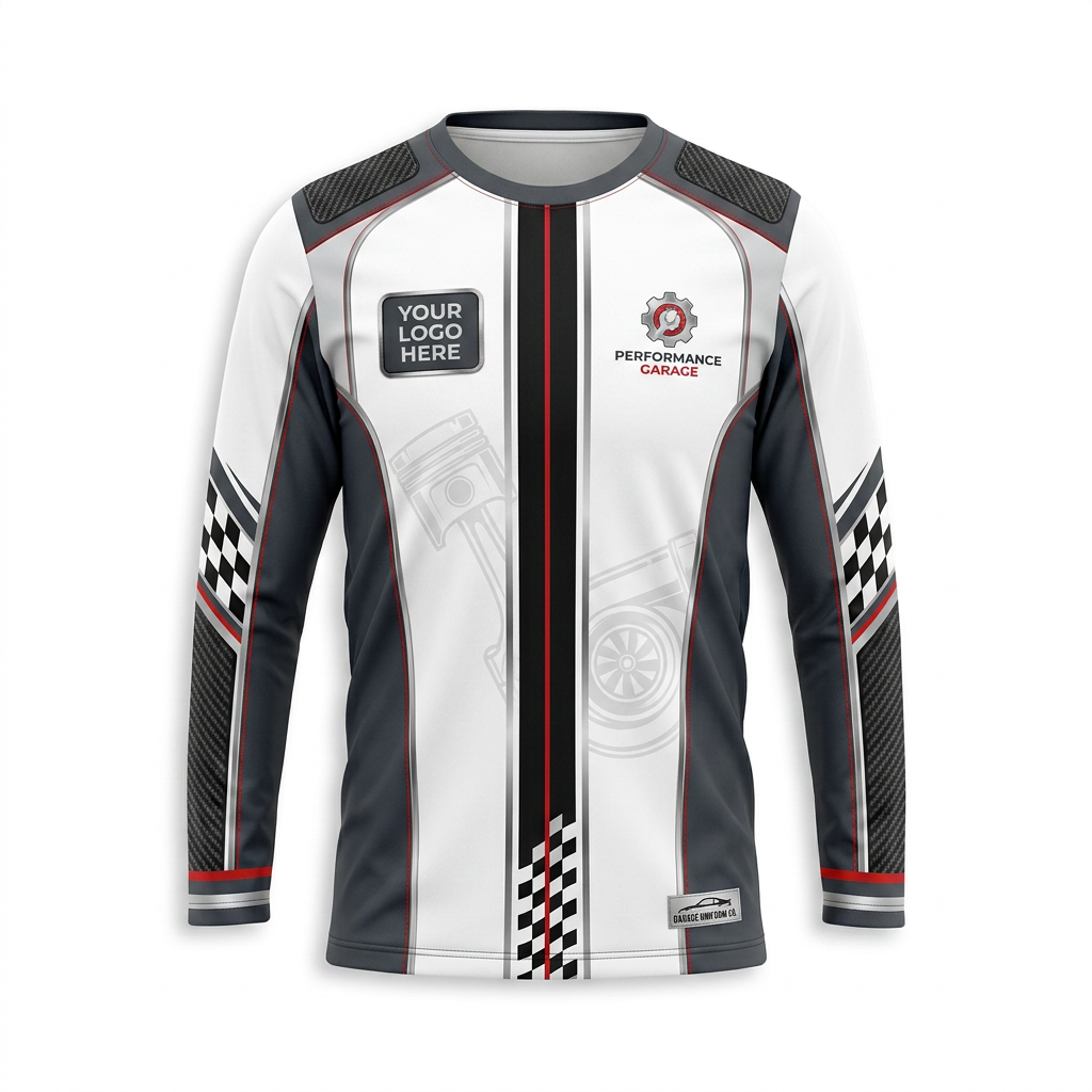 Custom Automotive Work Uniform Shirt 006 - Back