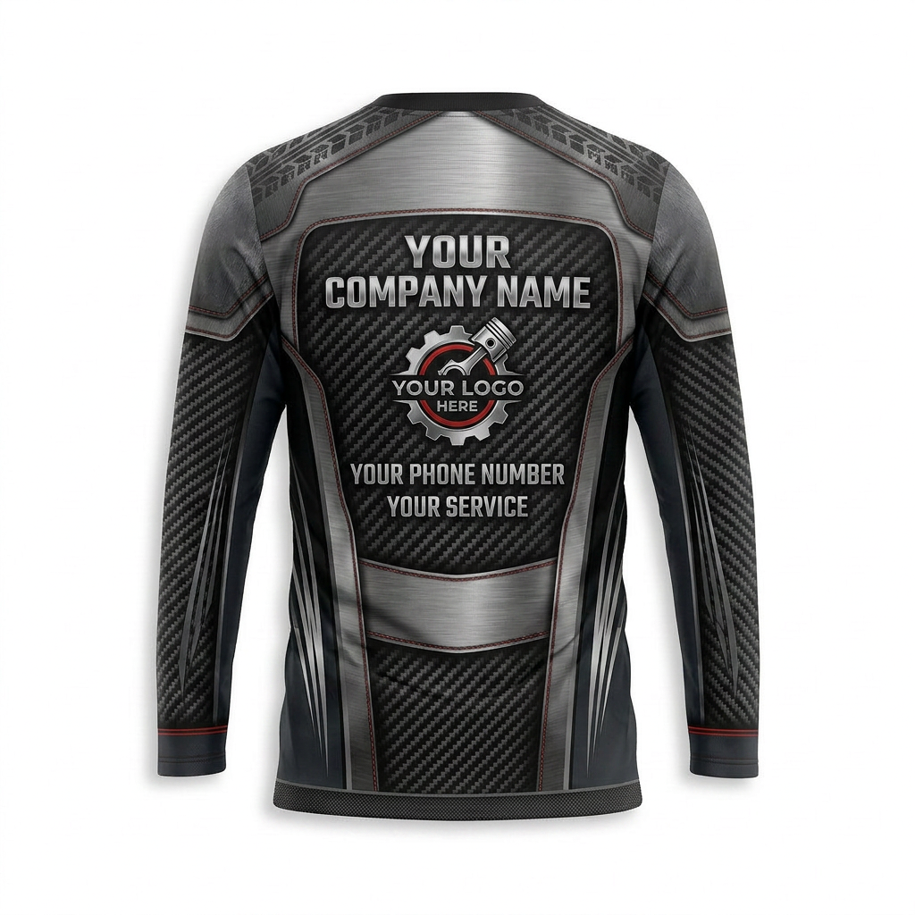 Custom Automotive Work Uniform Shirt 011 - Back