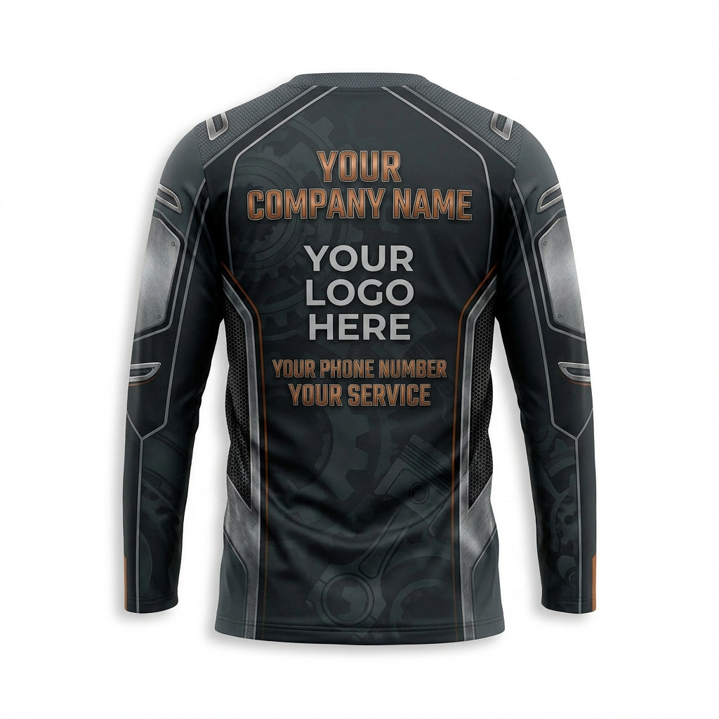 Custom Automotive Work Uniform Shirt 012 - Back