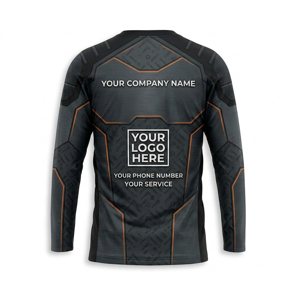 Custom Automotive Work Uniform Shirt 015 - Front