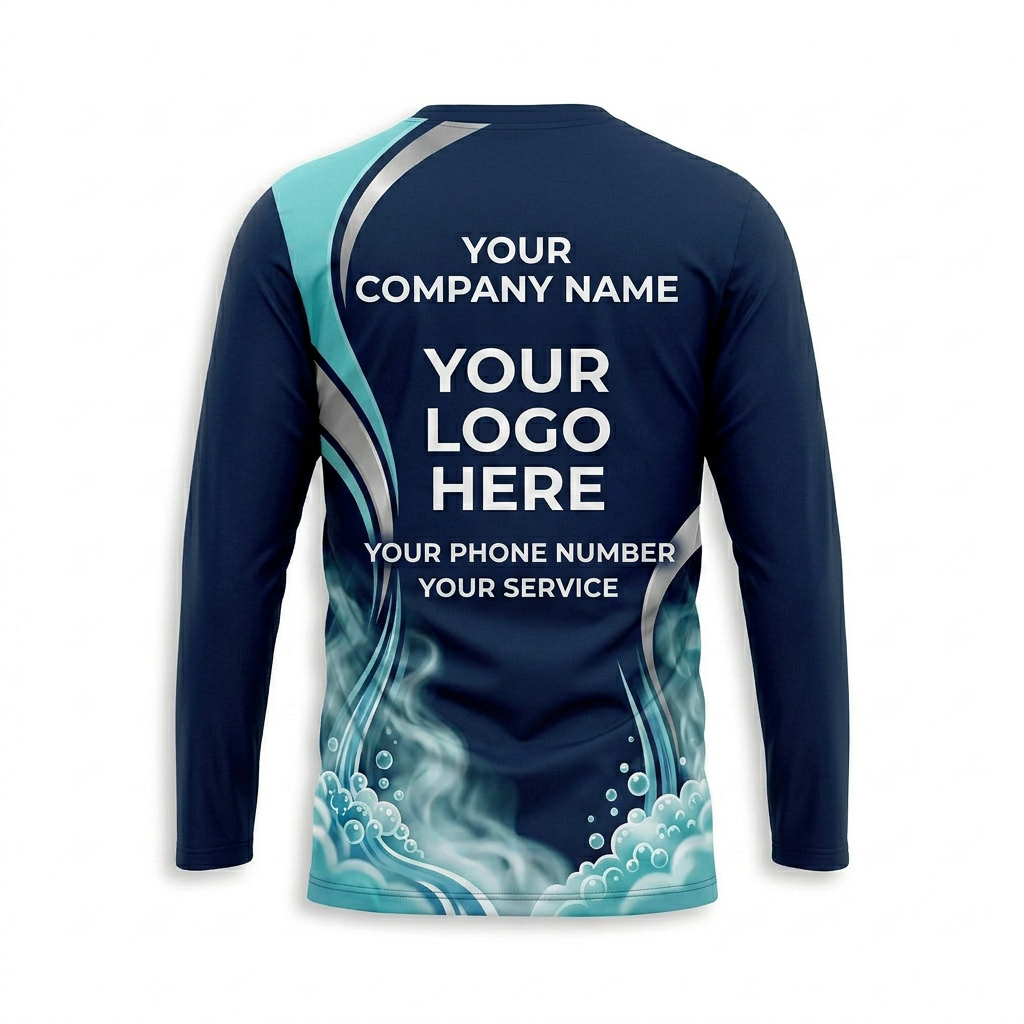 Custom Carpet Cleaning Uniform Shirt 001 - Back