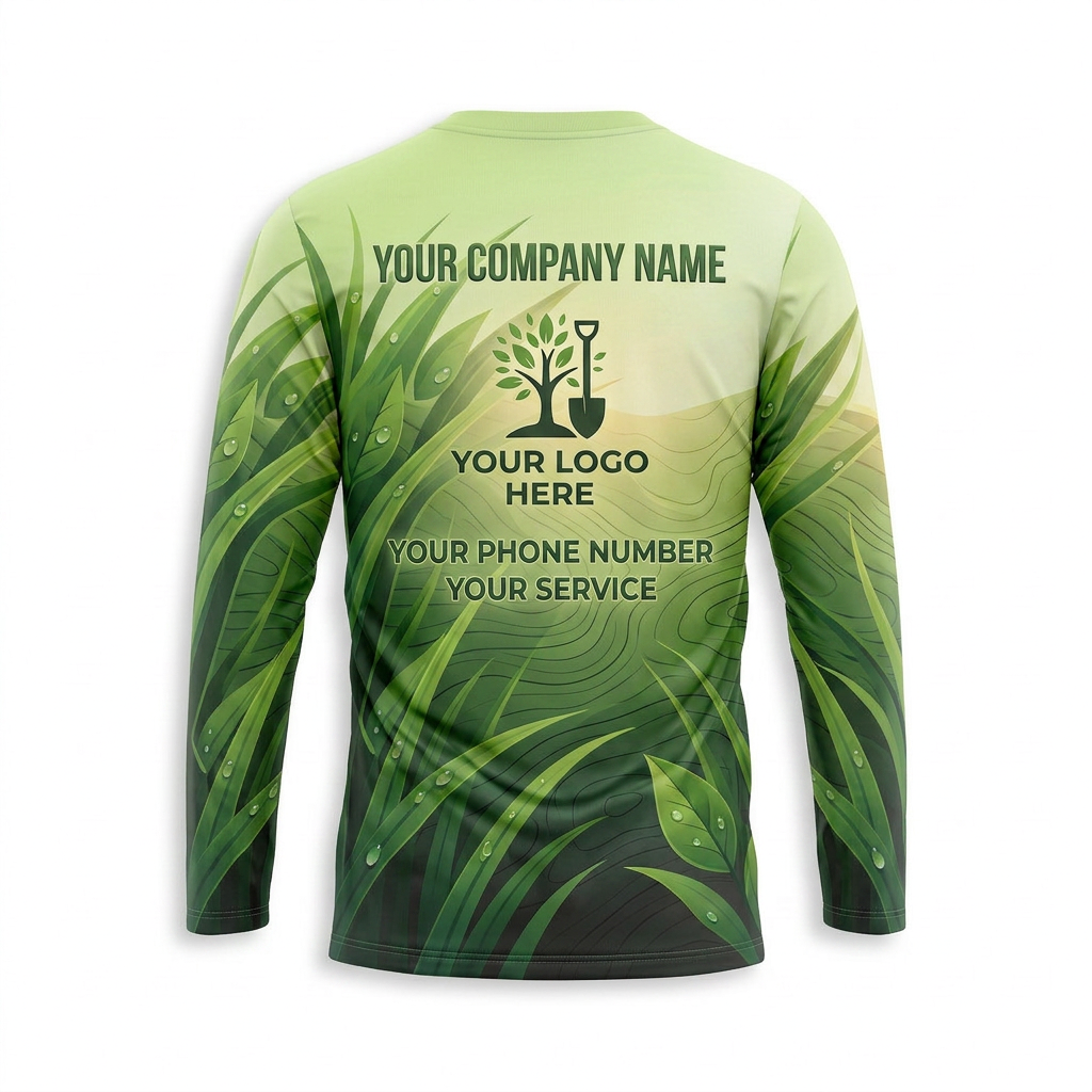 Custom Lawn Care Uniform Shirt 001 - Back