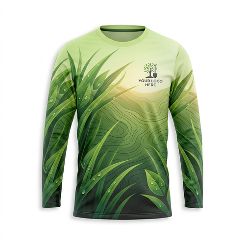 Custom Lawn Care Uniform Shirt 001 - Front