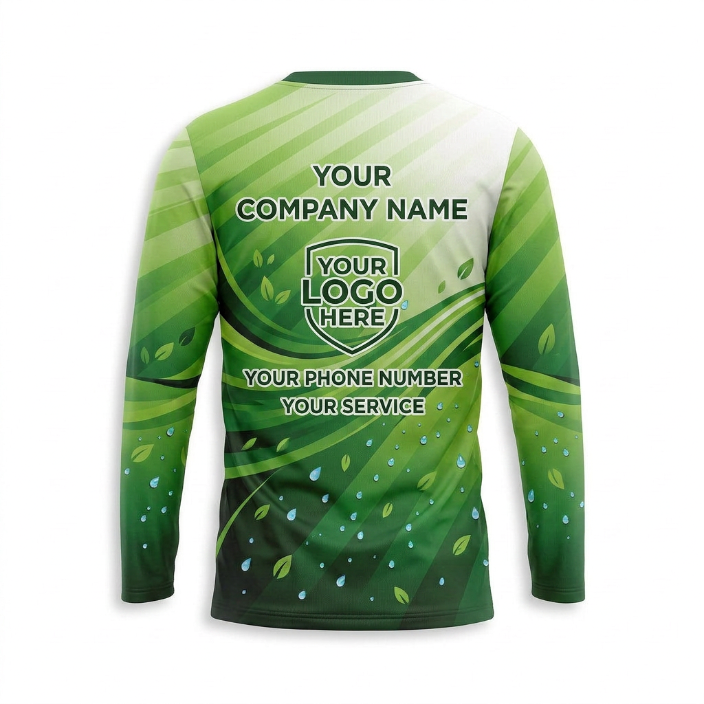 Custom Lawn Care Uniform Shirt 003 - Back
