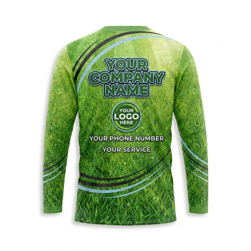 Custom Lawn Care Uniform Shirt 006 - Back