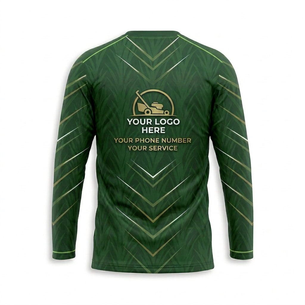Custom Lawn Care Uniform Shirt 007 - Back