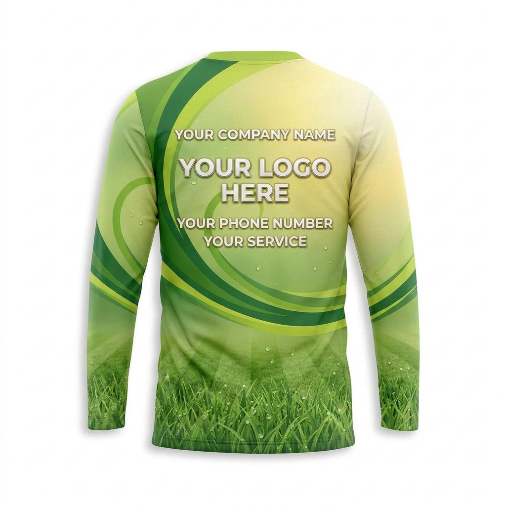Custom Lawn Care Uniform Shirt 008 - Back