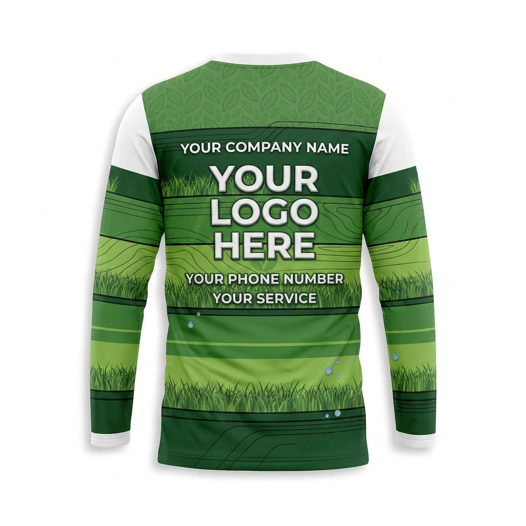 Custom Lawn Care Uniform Shirt 009 - Back