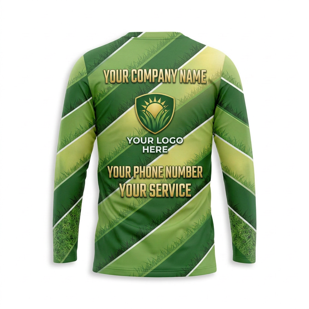 Custom Lawn Care Uniform Shirt 010 - Back
