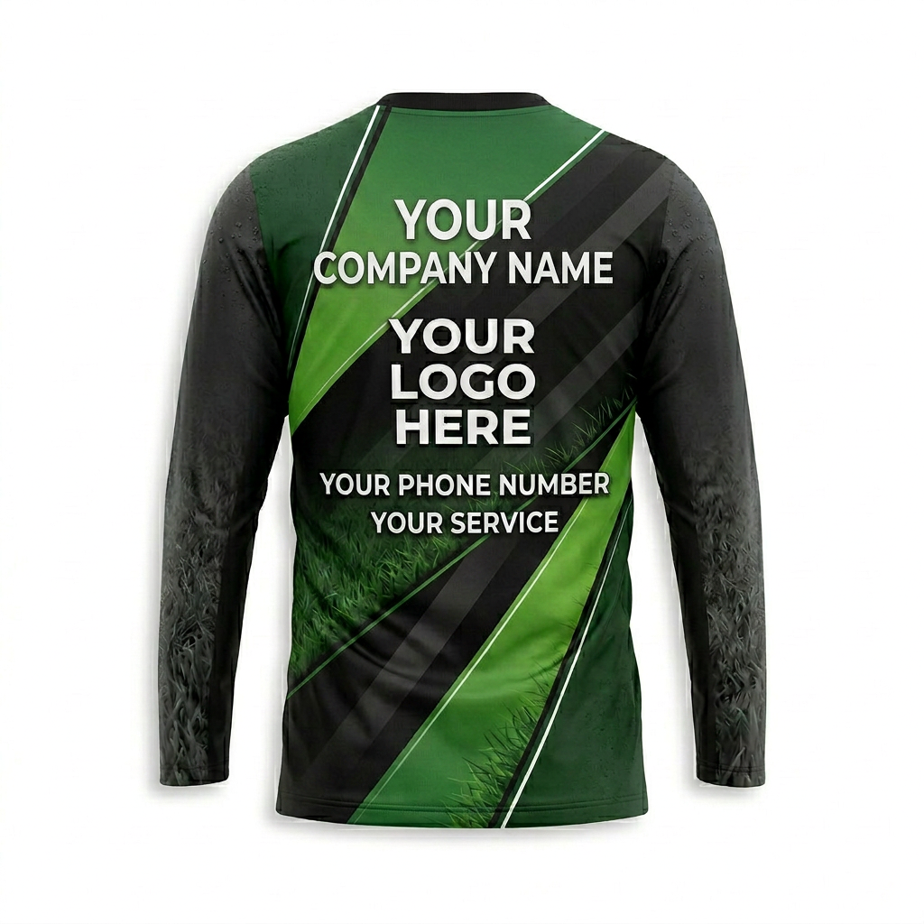 Custom Lawn Care Uniform Shirt 011 - Back
