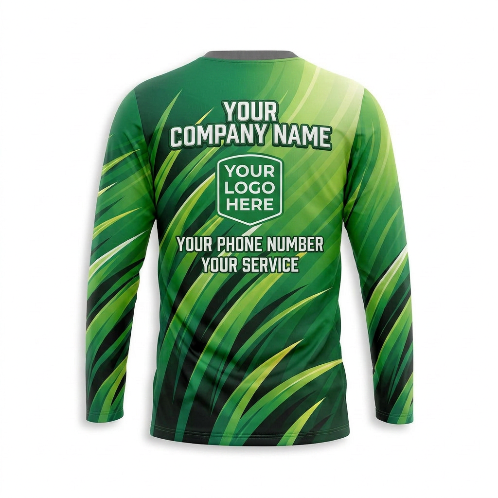 Custom Lawn Care Uniform Shirt 012 - Back