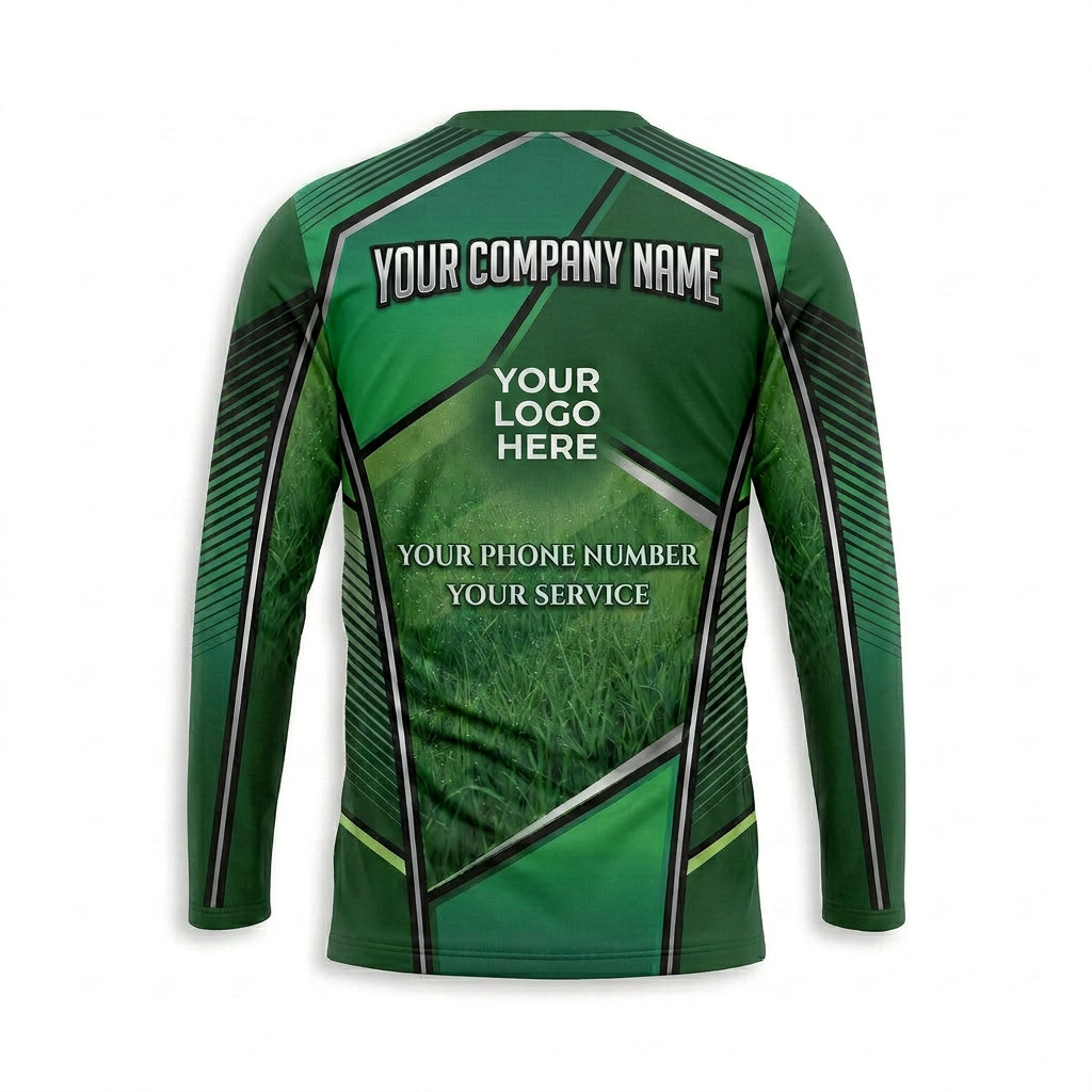Custom Lawn Care Uniform Shirt 014 - Back