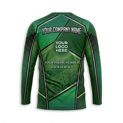 Custom Lawn Care Uniform Shirt 014 - Back