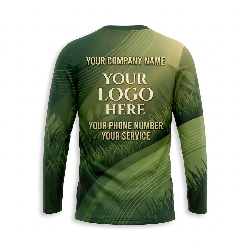 Custom Lawn Care Uniform Shirt 016 - Back