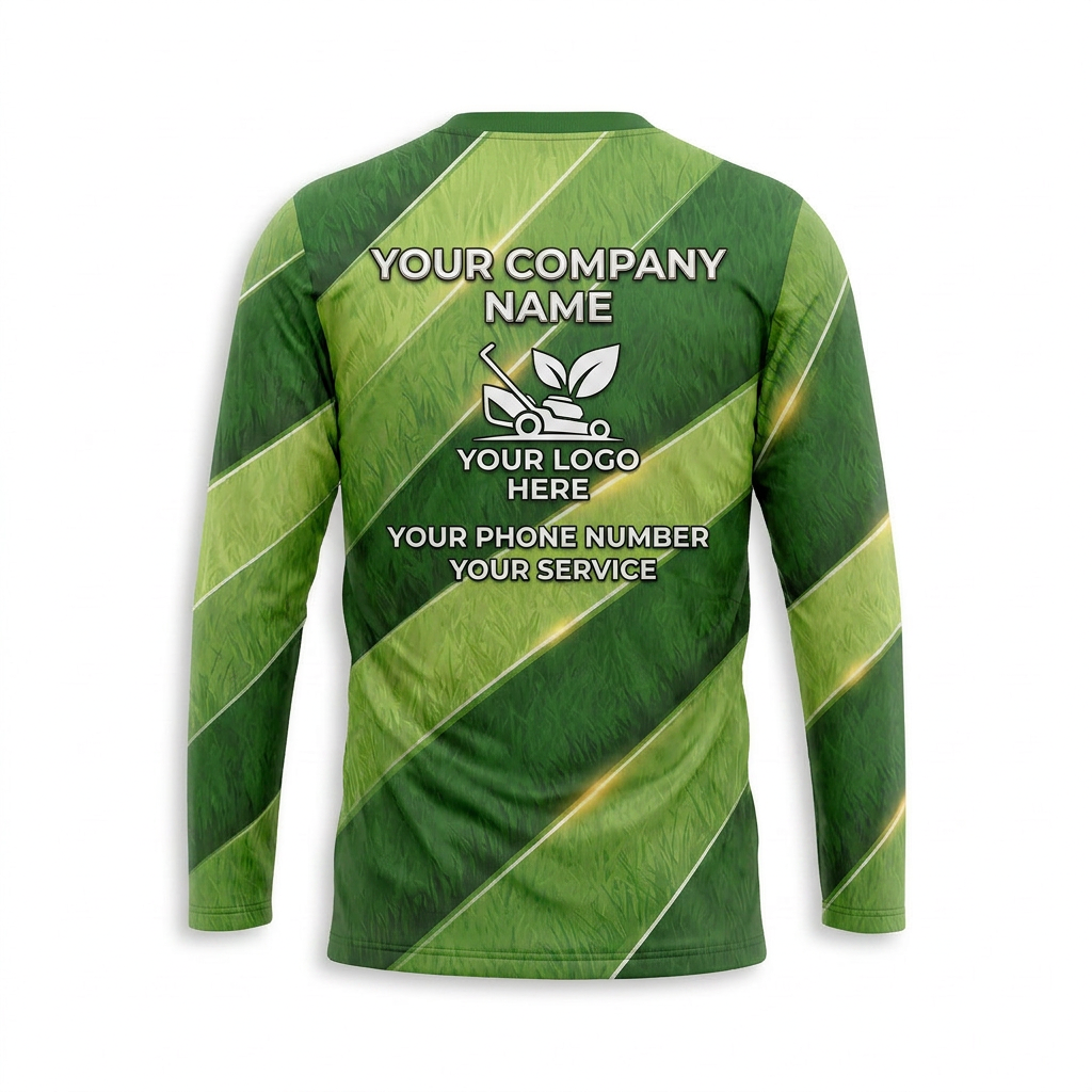 Custom Lawn Care Uniform Shirt 017 - Back
