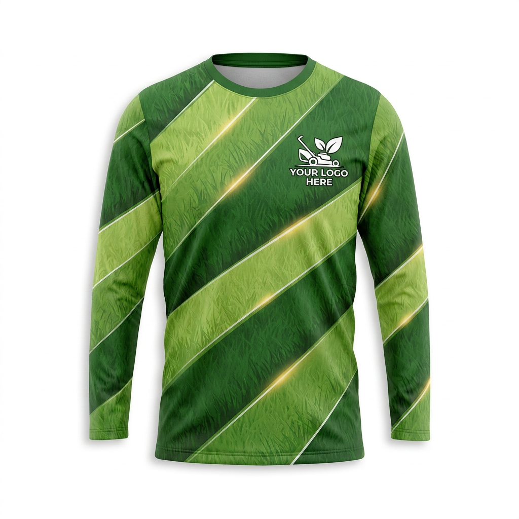 Custom Lawn Care Uniform Shirt 017 - Front