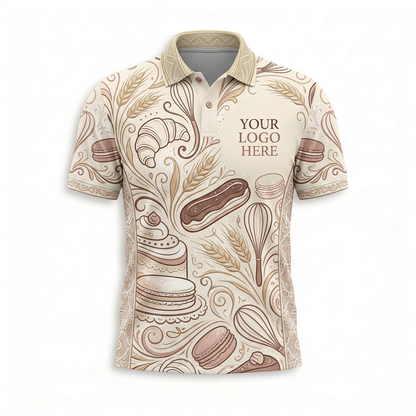 Custom Bakery Dessert Restaurant Uniform Shirt - Front