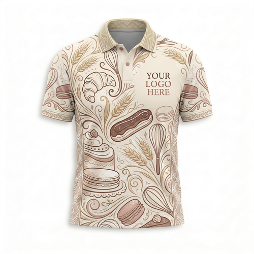 Custom Bakery Dessert Restaurant Uniform Shirt - Front