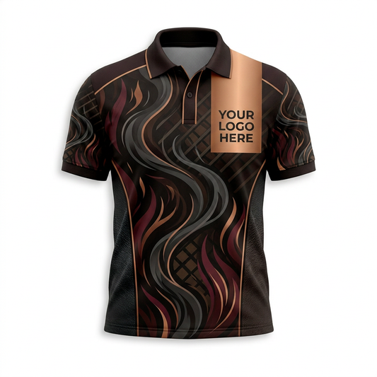 Custom BBQ Smoke Grill Restaurant Uniform Shirt - Front